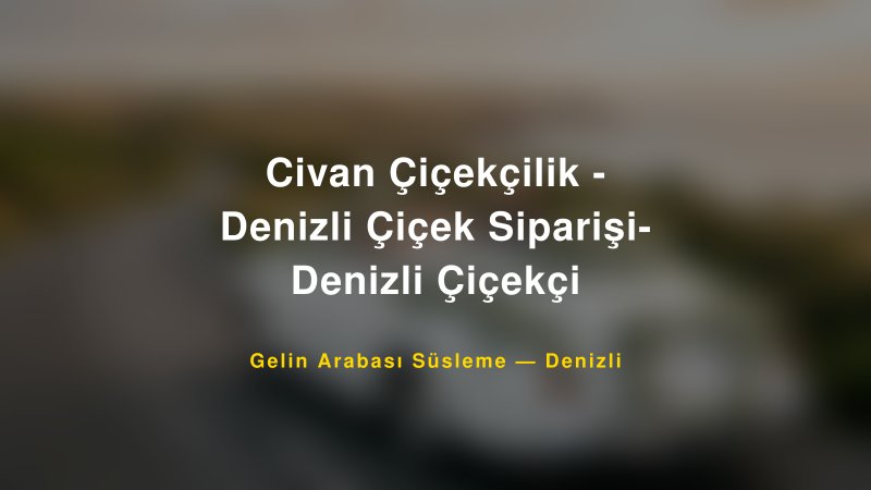 Civan Çiçekçilik - Denizli Çiçek Siparişi- Denizli Çiçekçi ile Trend Gelin Arabası Yazıları ve Konseptleri — 1